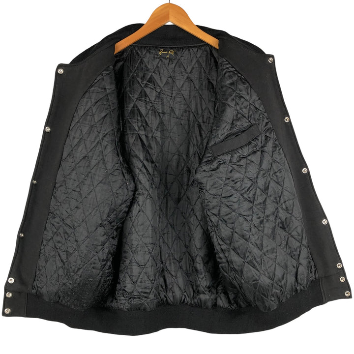 Baseball Rich Padded Varsity Sweat Jacket, Men's XL unclear black type Vintage Second Hand