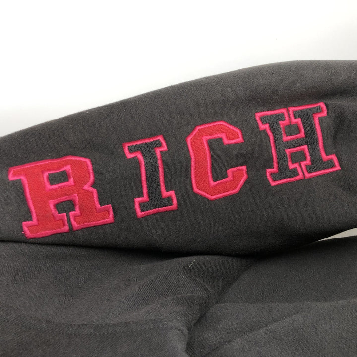 Baseball Rich Padded Varsity Sweat Jacket, Men's XL unclear black type Vintage Second Hand
