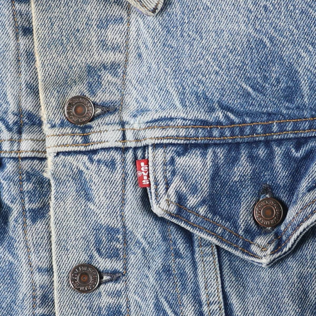 Vintage 1980'S Levi's 70411-9318 denim jacket, made in the USA, size small, men's cotton blue type Vintage Second Hand