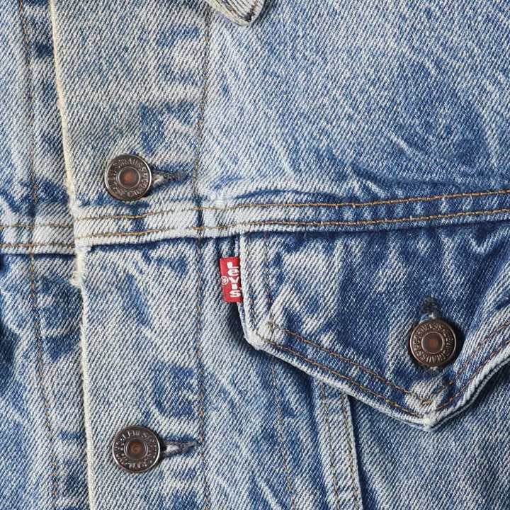Vintage 1980'S Levi's 70411-9318 denim jacket, made in the USA, size small, men's cotton blue type Vintage Second Hand