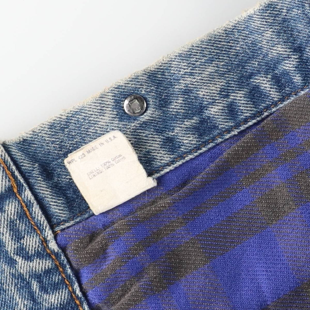 Vintage 1980'S Levi's 70411-9318 denim jacket, made in the USA, size small, men's cotton blue type Vintage Second Hand