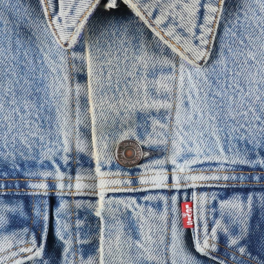 Vintage 1980'S Levi's 70411-9318 denim jacket, made in the USA, size small, men's cotton blue type Vintage Second Hand