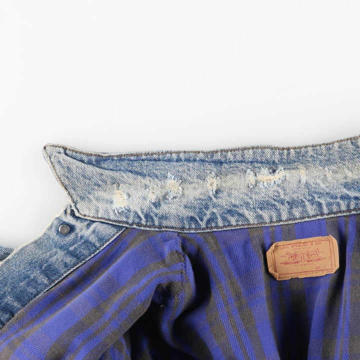 Vintage 1980'S Levi's 70411-9318 denim jacket, made in the USA, size small, men's cotton blue type Vintage Second Hand