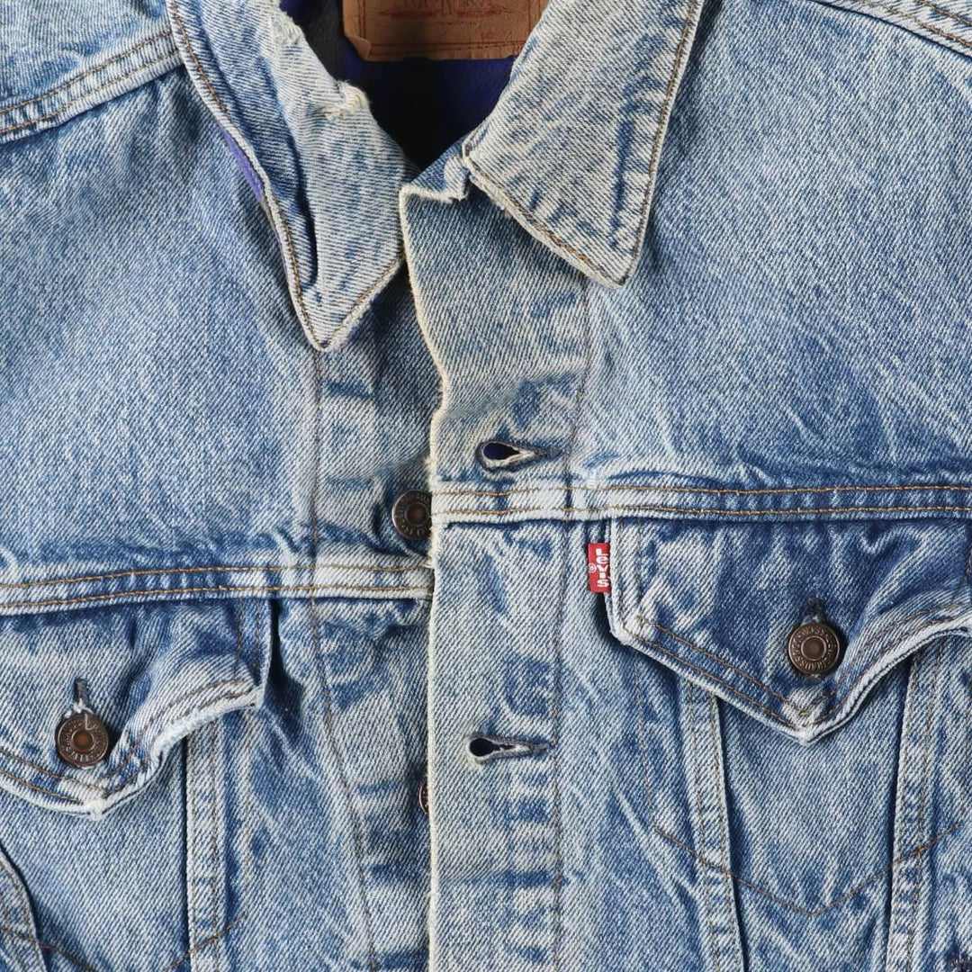 Vintage 1980'S Levi's 70411-9318 denim jacket, made in the USA, size small, men's cotton blue type Vintage Second Hand