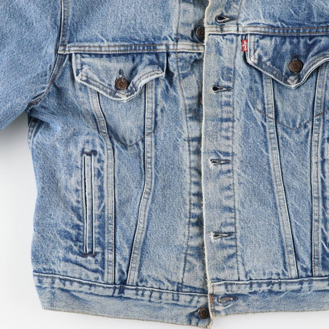Vintage 1980'S Levi's 70411-9318 denim jacket, made in the USA, size small, men's cotton blue type Vintage Second Hand