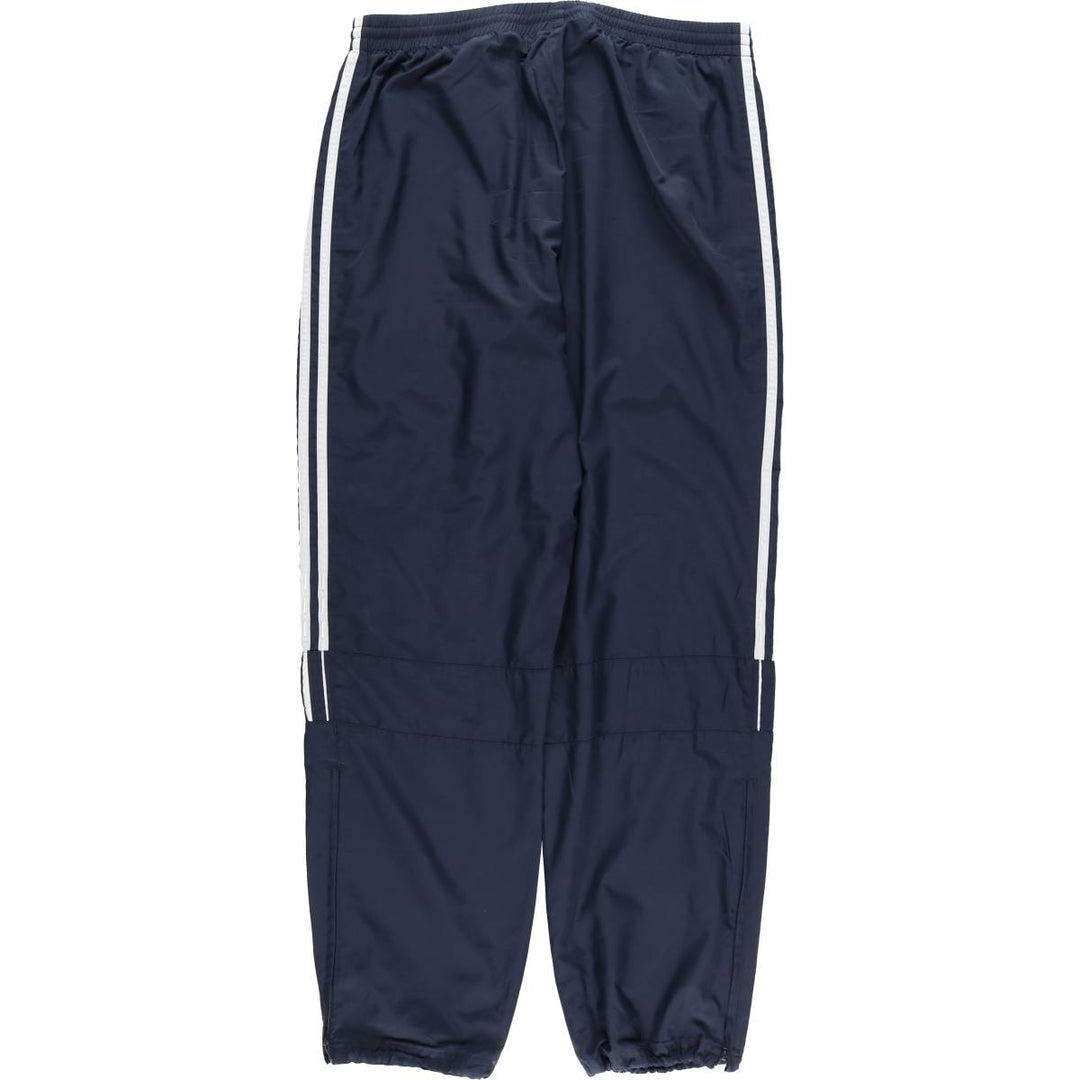 2000'S Adidas warm-up pants, nylon pants, crinkly pants, men's size XXL polyester navy blue type Vintage Second Hand