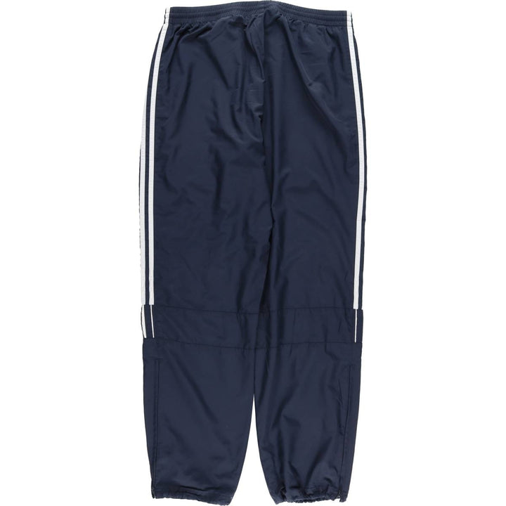 2000'S Adidas warm-up pants, nylon pants, crinkly pants, men's size XXL polyester navy blue type Vintage Second Hand