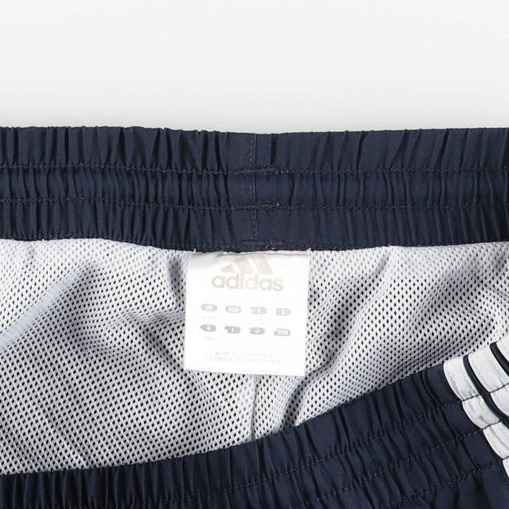 2000'S Adidas warm-up pants, nylon pants, crinkly pants, men's size XXL polyester navy blue type Vintage Second Hand
