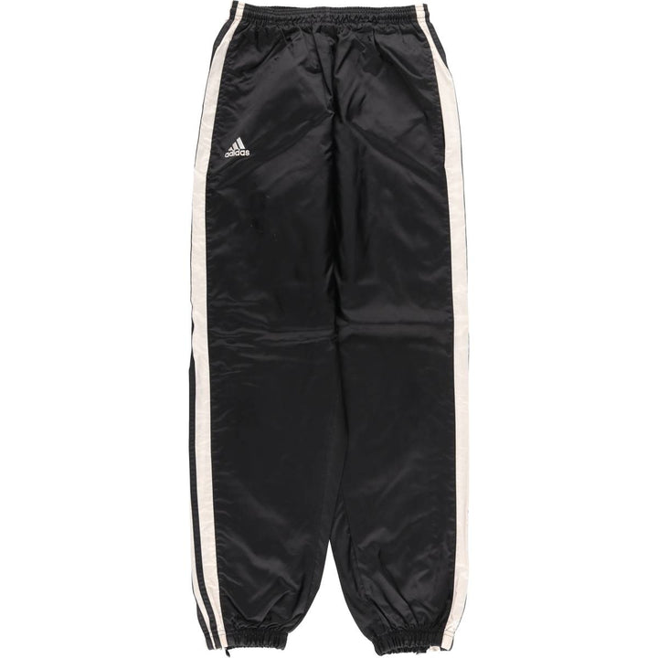 Vintage 90s-00'S Adidas warm-up pants, nylon, crinkly pants, men's size small polyester black type Vintage Second Hand