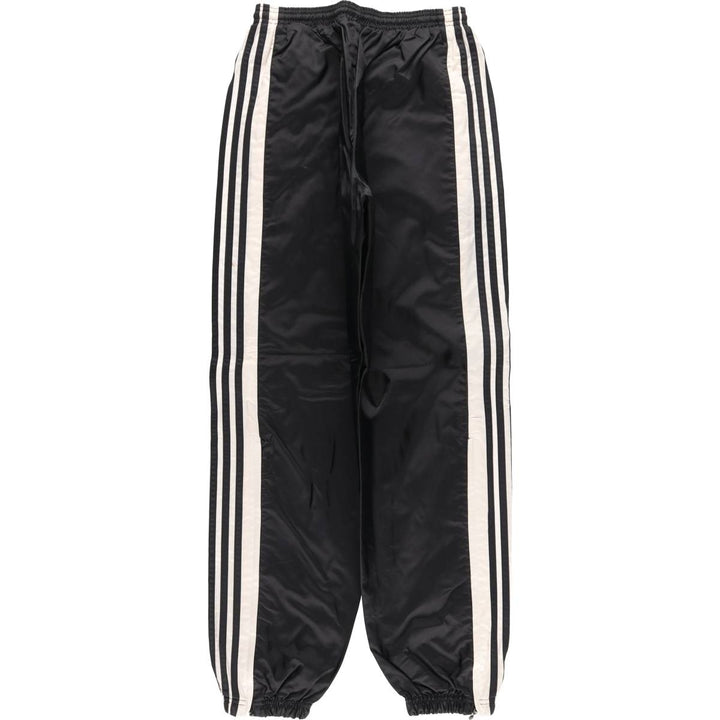 Vintage 90s-00'S Adidas warm-up pants, nylon, crinkly pants, men's size small polyester black type Vintage Second Hand