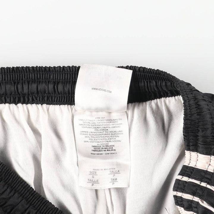 Vintage 90s-00'S Adidas warm-up pants, nylon, crinkly pants, men's size small polyester black type Vintage Second Hand