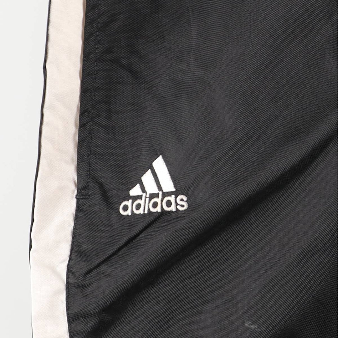 Vintage 90s-00'S Adidas warm-up pants, nylon, crinkly pants, men's size small polyester black type Vintage Second Hand