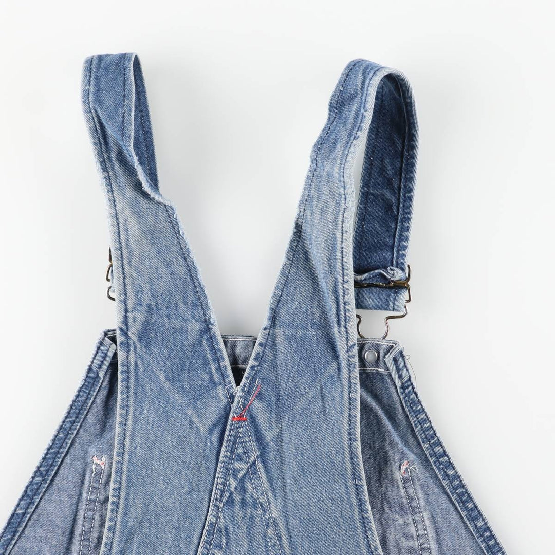 Round House Men's Oversized Denim Overalls, Made in the USA, Size W40 unclear blue type Vintage Second Hand