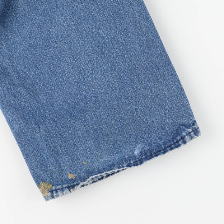 Round House Men's Oversized Denim Overalls, Made in the USA, Size W40 unclear blue type Vintage Second Hand