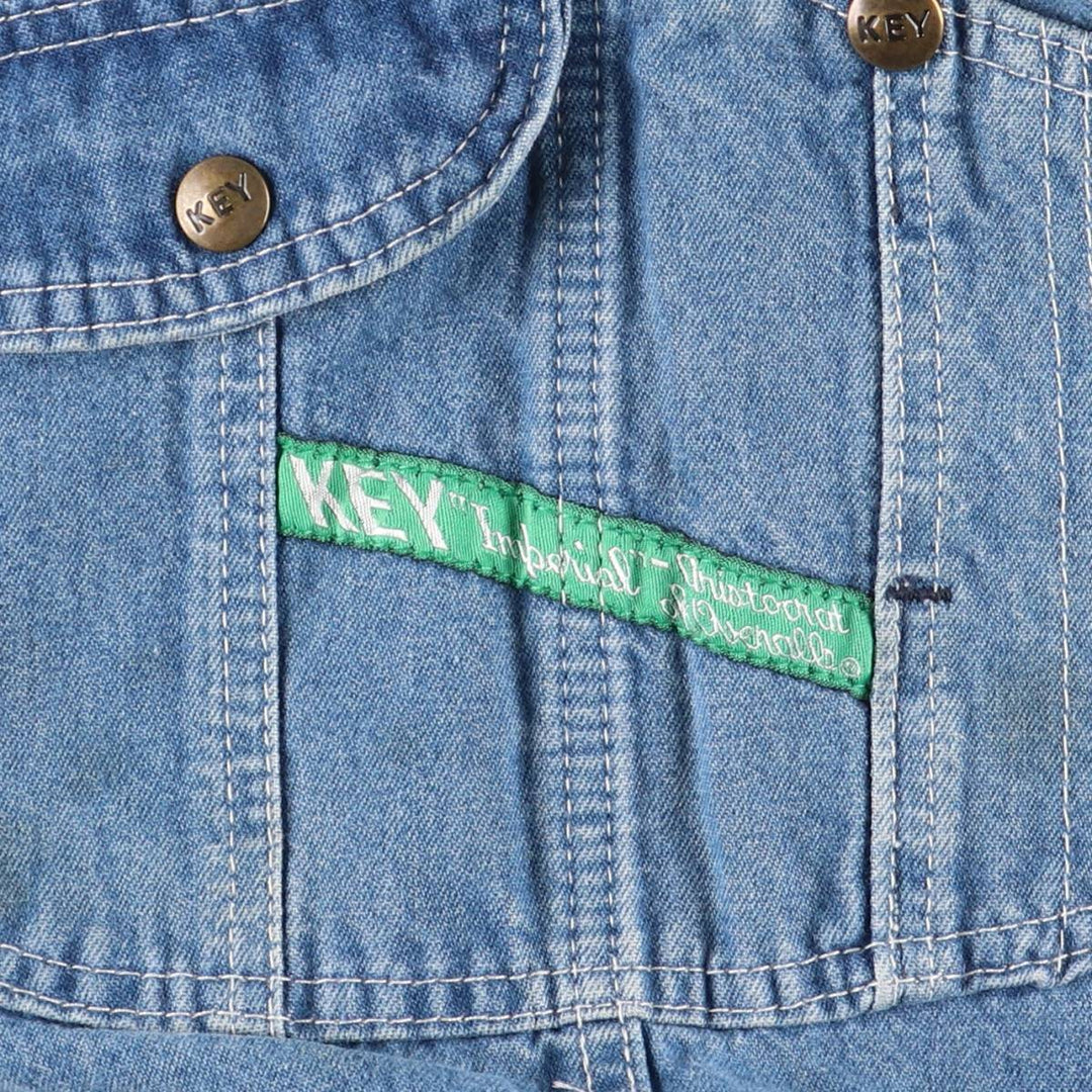 90'S Key denim overalls, made in Mexico, men's size W39, vintage cotton blue type Vintage Second Hand