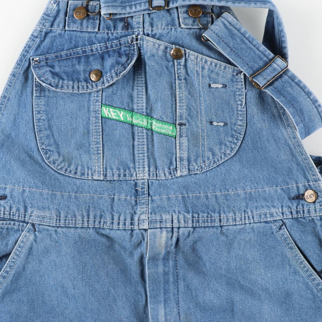 90'S Key denim overalls, made in Mexico, men's size W39, vintage cotton blue type Vintage Second Hand
