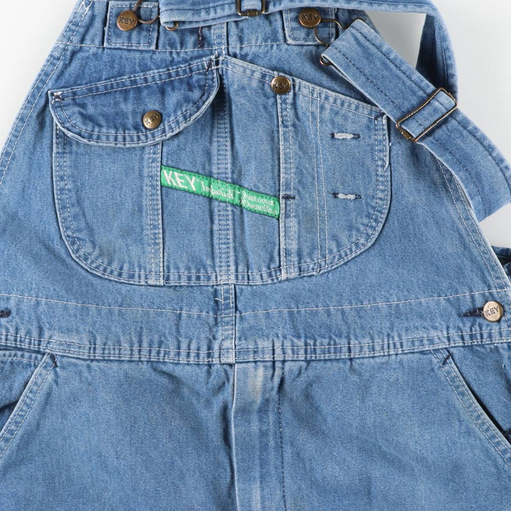 90'S Key denim overalls, made in Mexico, men's size W39, vintage cotton blue type Vintage Second Hand