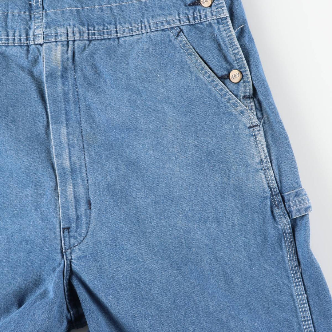 90'S Key denim overalls, made in Mexico, men's size W39, vintage cotton blue type Vintage Second Hand