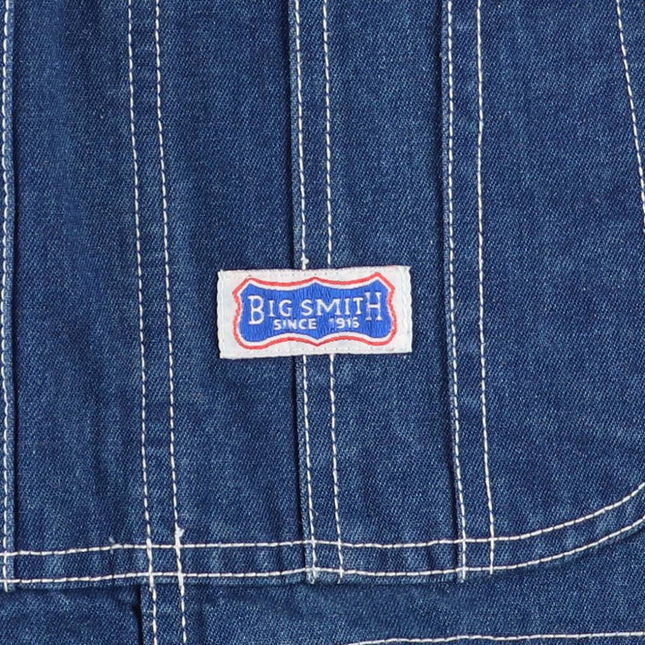 Big Smith Men's Denim Overalls (Size W41) cotton navy blue type Vintage Second Hand