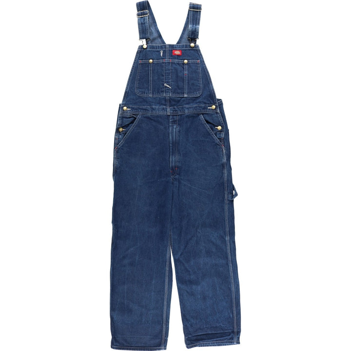 Dickies denim overalls for men, equivalent to w36 cotton navy blue type Vintage Second Hand