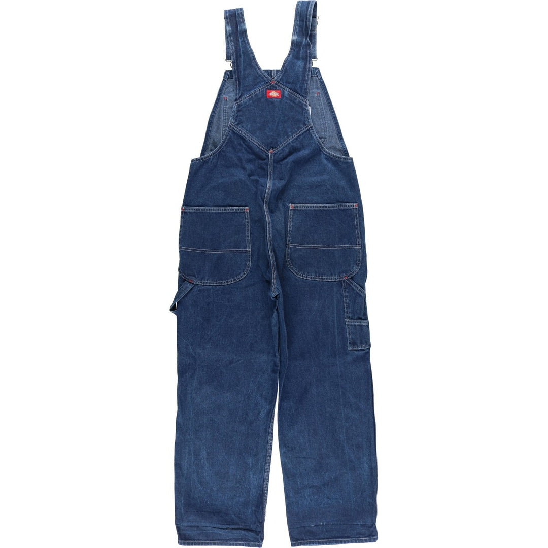 Dickies denim overalls for men, equivalent to w36 cotton navy blue type Vintage Second Hand
