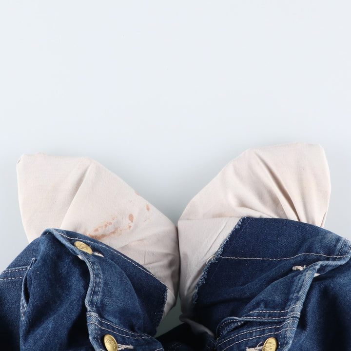 Dickies denim overalls for men, equivalent to w36 cotton navy blue type Vintage Second Hand