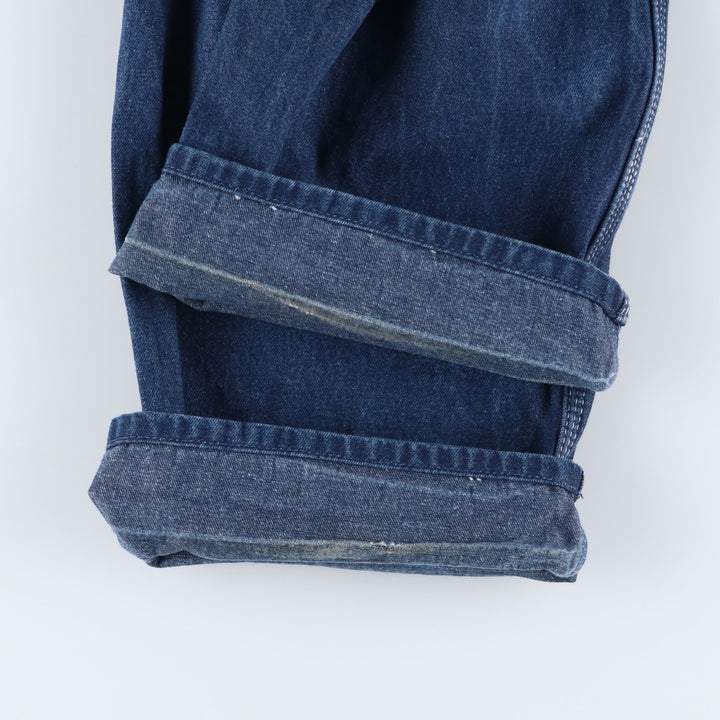 Dickies denim overalls for men, equivalent to w36 cotton navy blue type Vintage Second Hand