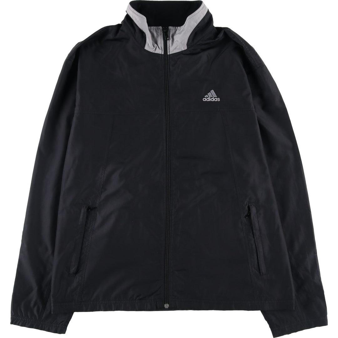 Adidas windbreaker, men's size XL polyester black type Vintage Second Hand