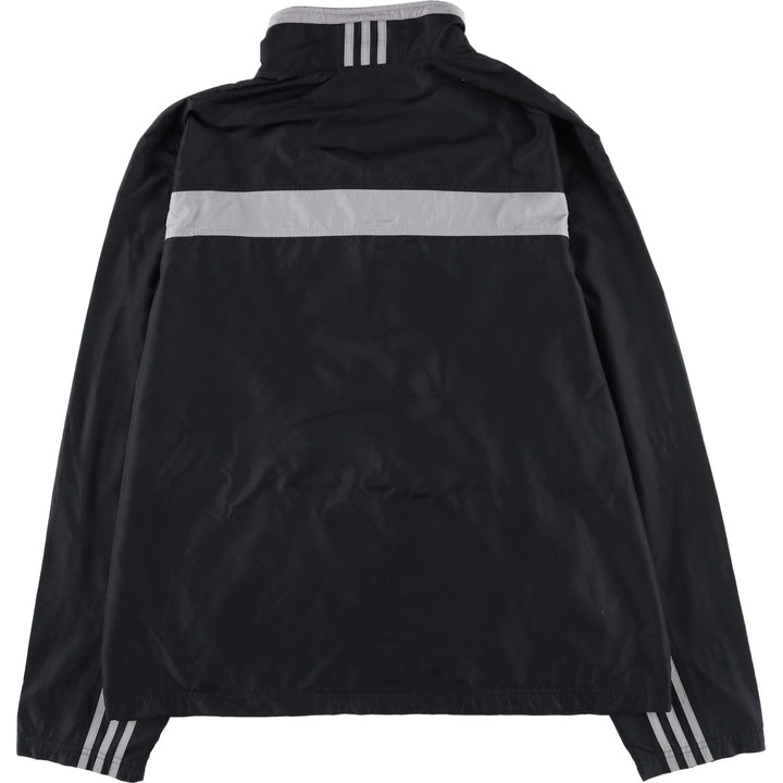 Adidas windbreaker, men's size XL polyester black type Vintage Second Hand