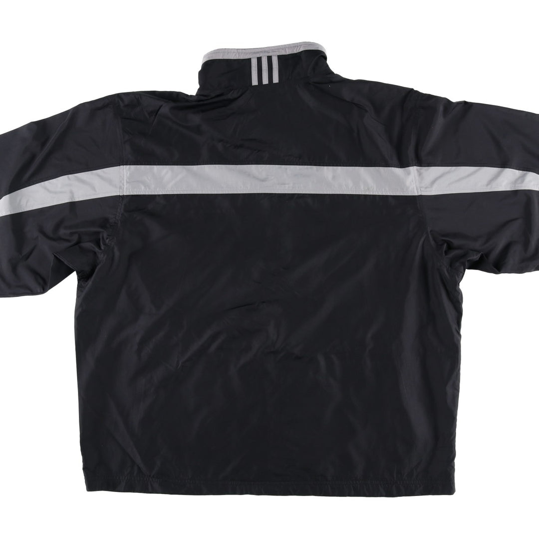 Adidas windbreaker, men's size XL polyester black type Vintage Second Hand