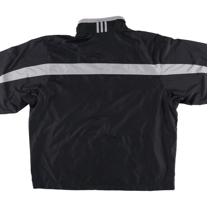 Adidas windbreaker, men's size XL polyester black type Vintage Second Hand