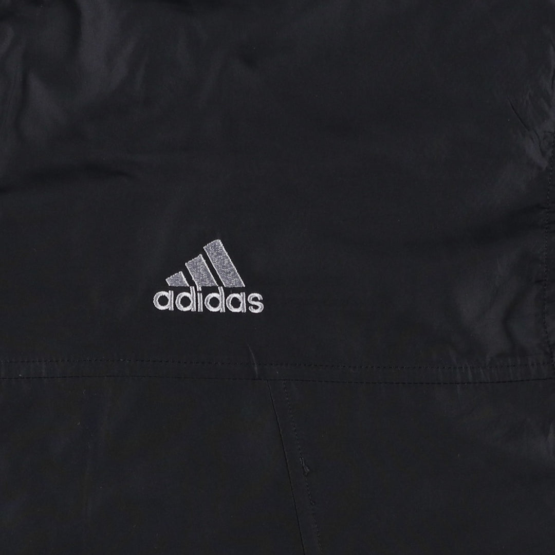 Adidas windbreaker, men's size XL polyester black type Vintage Second Hand