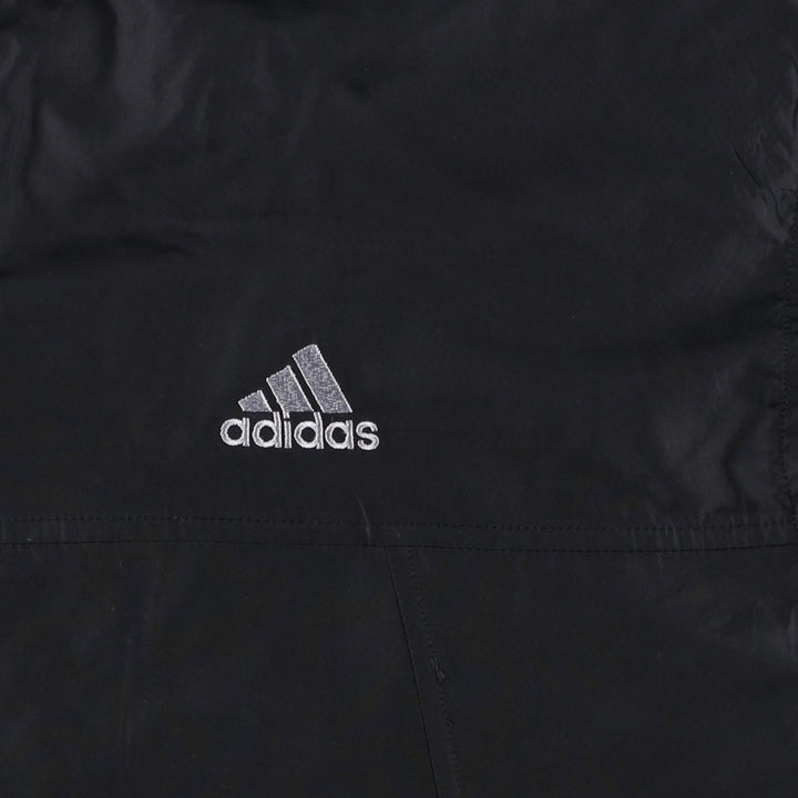 Adidas windbreaker, men's size XL polyester black type Vintage Second Hand