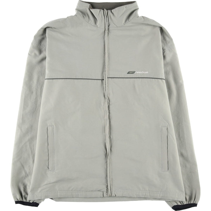 2000'S Reebok windbreaker, men's size M polyester Khaki type Vintage Second Hand
