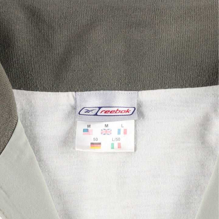 2000'S Reebok windbreaker, men's size M polyester Khaki type Vintage Second Hand
