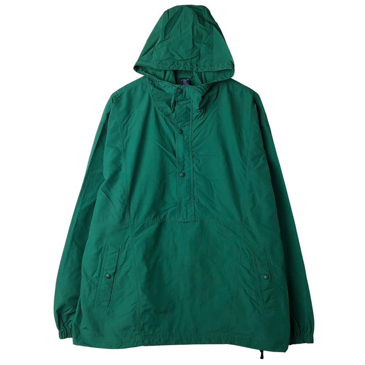 Vintage 90s-00'S Lands' End Hooded Half-Zip Nylon Pullover, Men's XL Nylon green type Vintage Second Hand