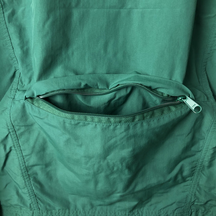 Vintage 90s-00'S Lands' End Hooded Half-Zip Nylon Pullover, Men's XL Nylon green type Vintage Second Hand