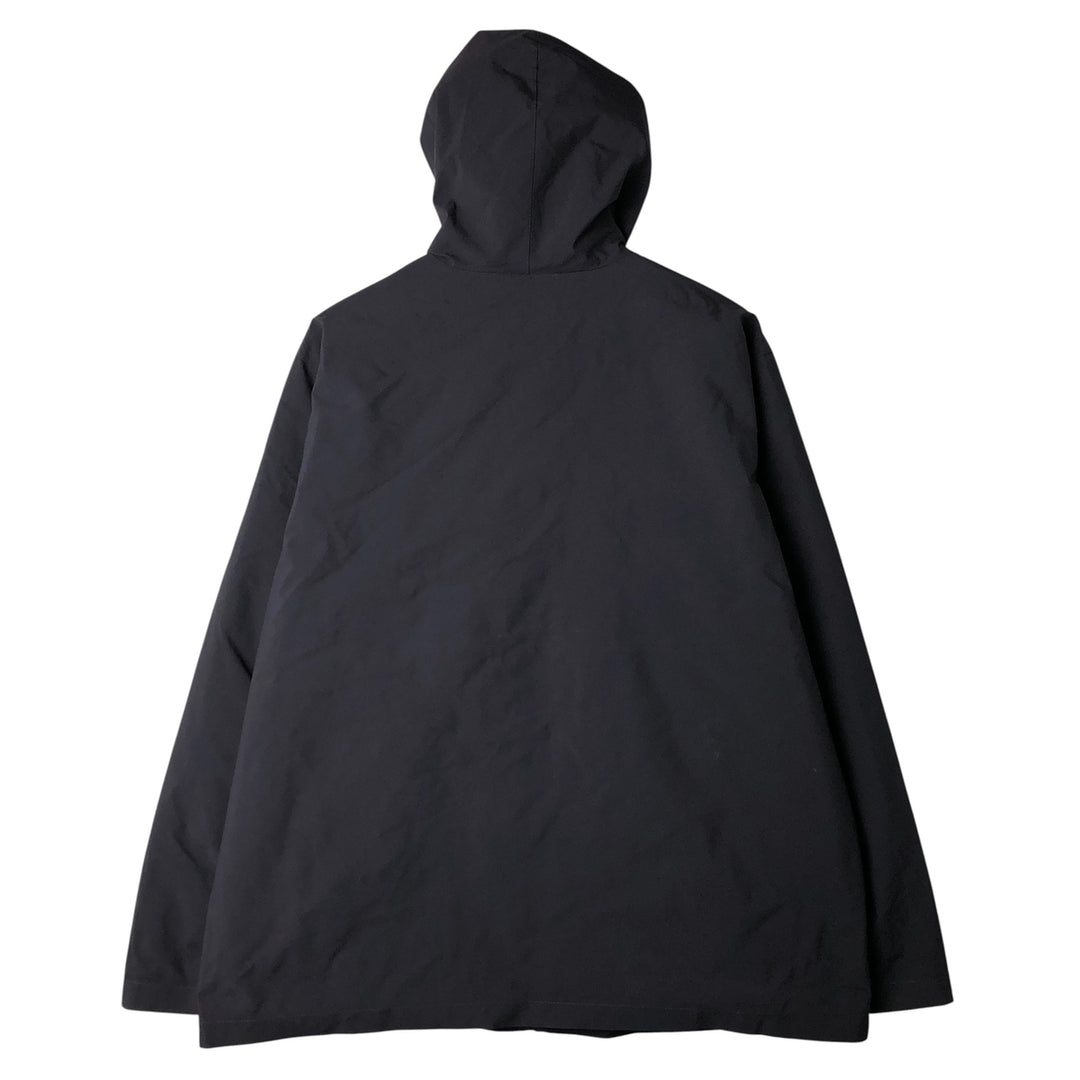 Vintage 1980s-1990'S Lands' End hooded windbreaker, men's size XL polyester navy blue type Vintage Second Hand