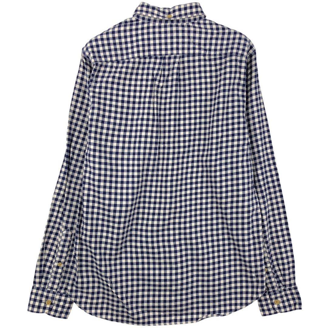 J.Crew Gingham Check Long Sleeve Button-Down Check Shirt, Men's Size Small cotton blue type Vintage Second Hand
