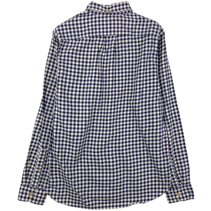J.Crew Gingham Check Long Sleeve Button-Down Check Shirt, Men's Size Small cotton blue type Vintage Second Hand