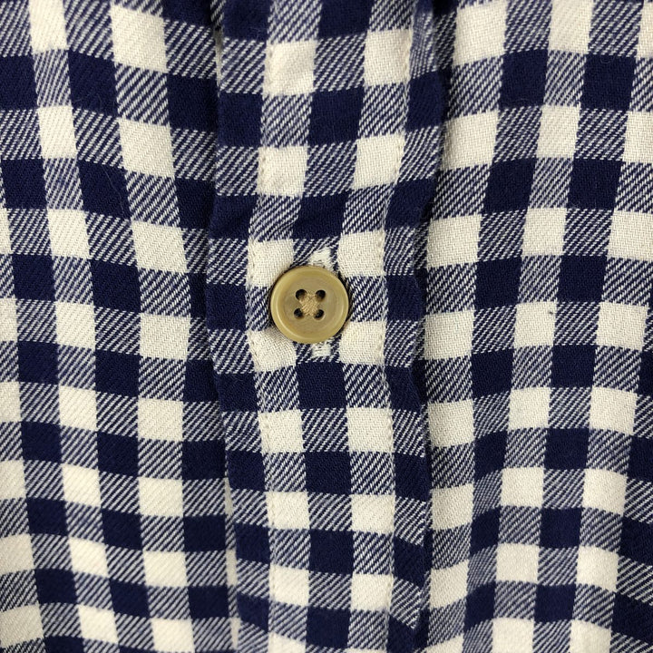 J.Crew Gingham Check Long Sleeve Button-Down Check Shirt, Men's Size Small cotton blue type Vintage Second Hand