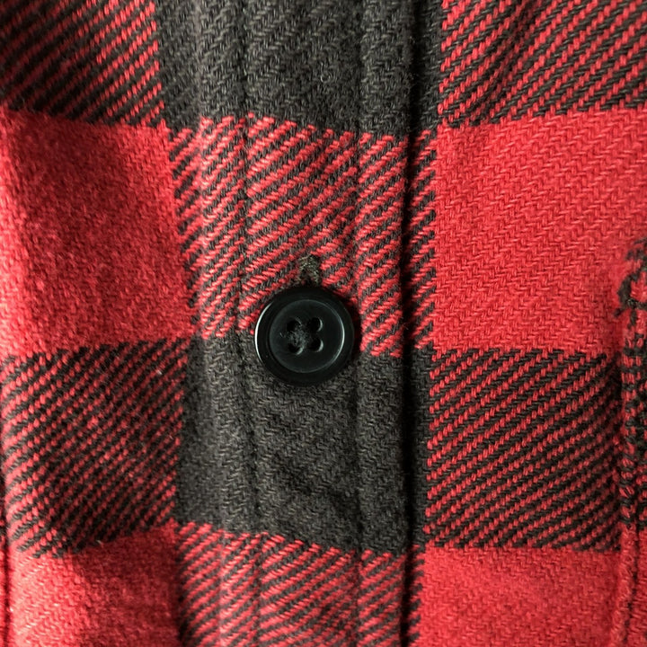 Ralph Lauren DENIM & SUPPLY Buffalo Check Long Sleeve Flannel Check Shirt, Men's Size Medium cotton red type Vintage Second Hand