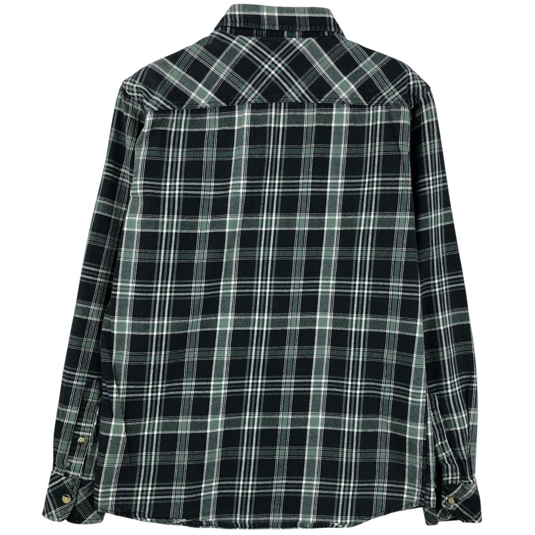 Dickies Long Sleeve Flannel Check Shirt, Men's Size Small cotton green type Vintage Second Hand