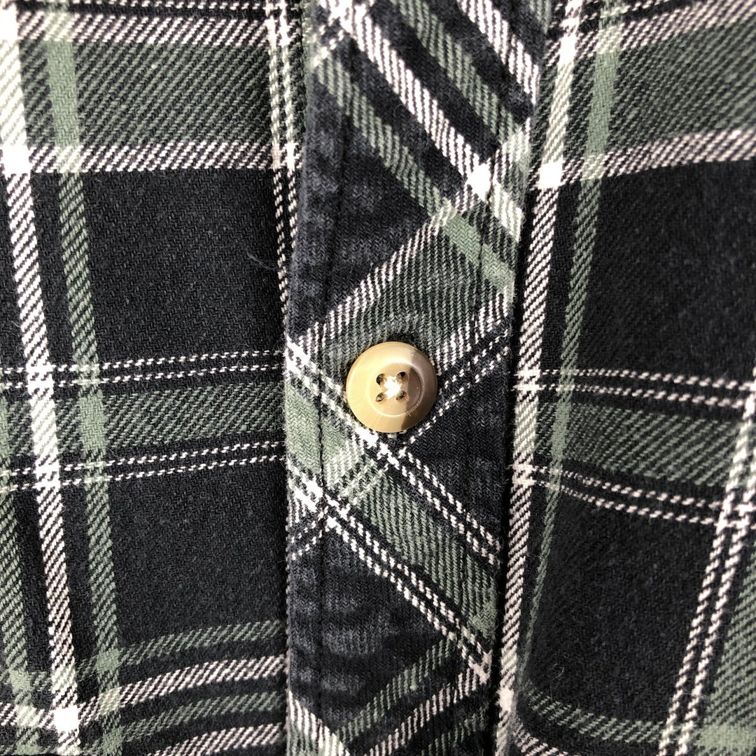 Dickies Long Sleeve Flannel Check Shirt, Men's Size Small cotton green type Vintage Second Hand