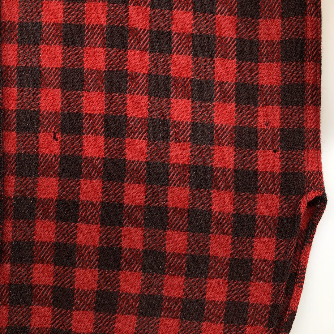 Duxbak 3/4 Sleeve Heavy Flannel Check Shirt, Men's Size Small, Vintage unclear red type Vintage Second Hand