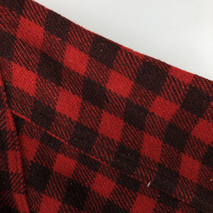 Duxbak 3/4 Sleeve Heavy Flannel Check Shirt, Men's Size Small, Vintage unclear red type Vintage Second Hand
