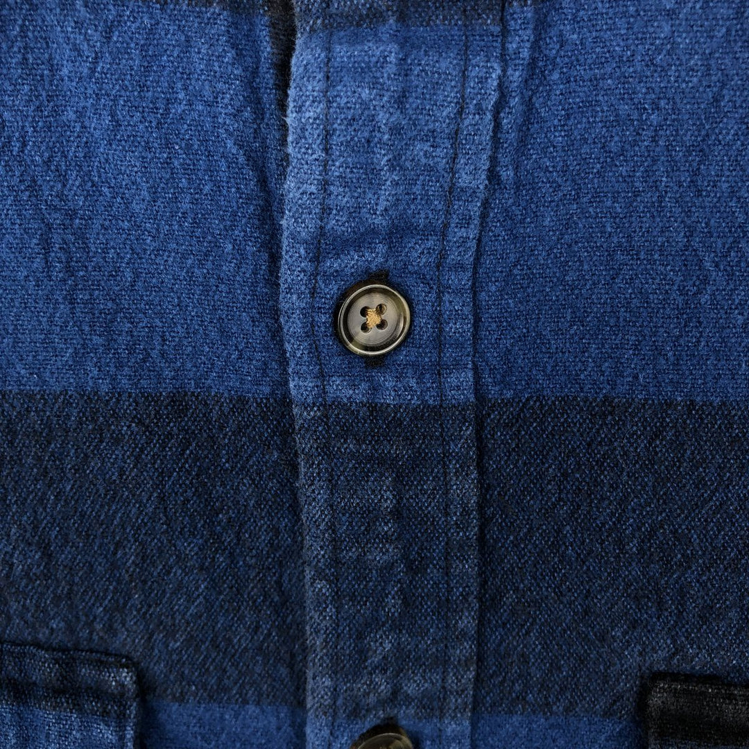 J.Crew Buffalo Check Long Sleeve Flannel Check Shirt, Men's Size Small cotton blue type Vintage Second Hand