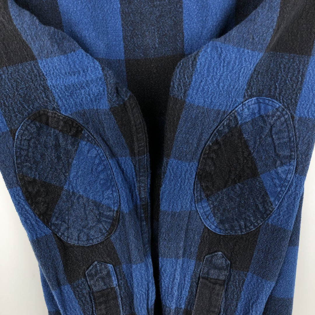 J.Crew Buffalo Check Long Sleeve Flannel Check Shirt, Men's Size Small cotton blue type Vintage Second Hand