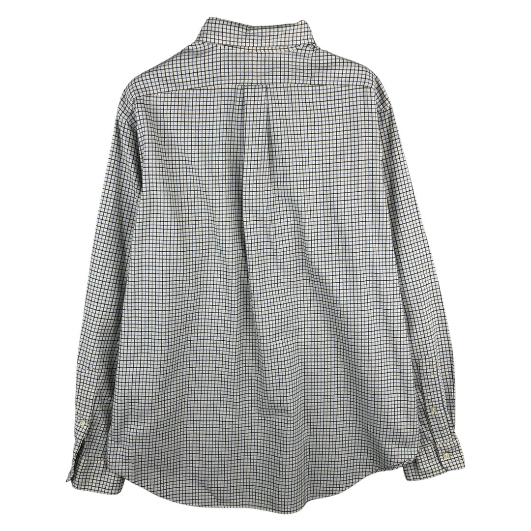 Ralph Lauren Classic Fit Long Sleeve Button Down Check Shirt, Men's Size L cotton white type Vintage Second Hand
