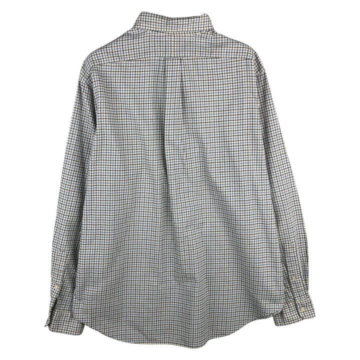 Ralph Lauren Classic Fit Long Sleeve Button Down Check Shirt, Men's Size L cotton white type Vintage Second Hand